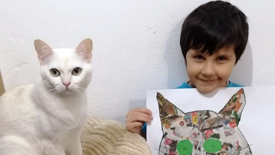 Vilda 6 let a jeho dvě krásné kočičky