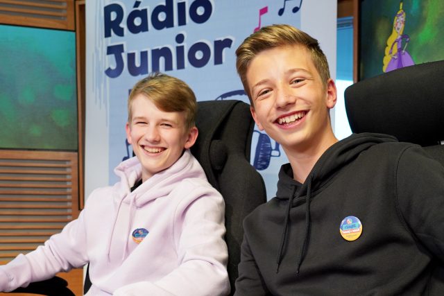 Ben a Mateo ve studiu Rádia Junior | foto: Šárka Mattová,  Český rozhlas